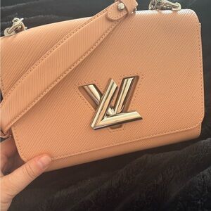 Louis Vuitton Coral Handbag with Silver Chain